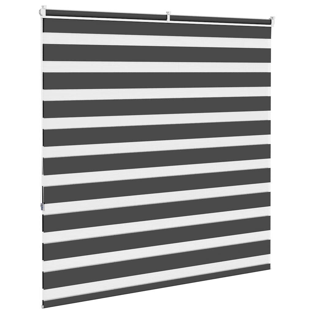 Doppelrollo Schwarz 150x150 cm Stoffbreite 145,9 cm Polyester