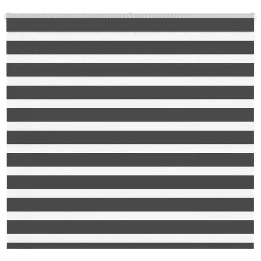 Double Roller Blind Black 160x150 cm Fabric Width 155.9 cm Polyester