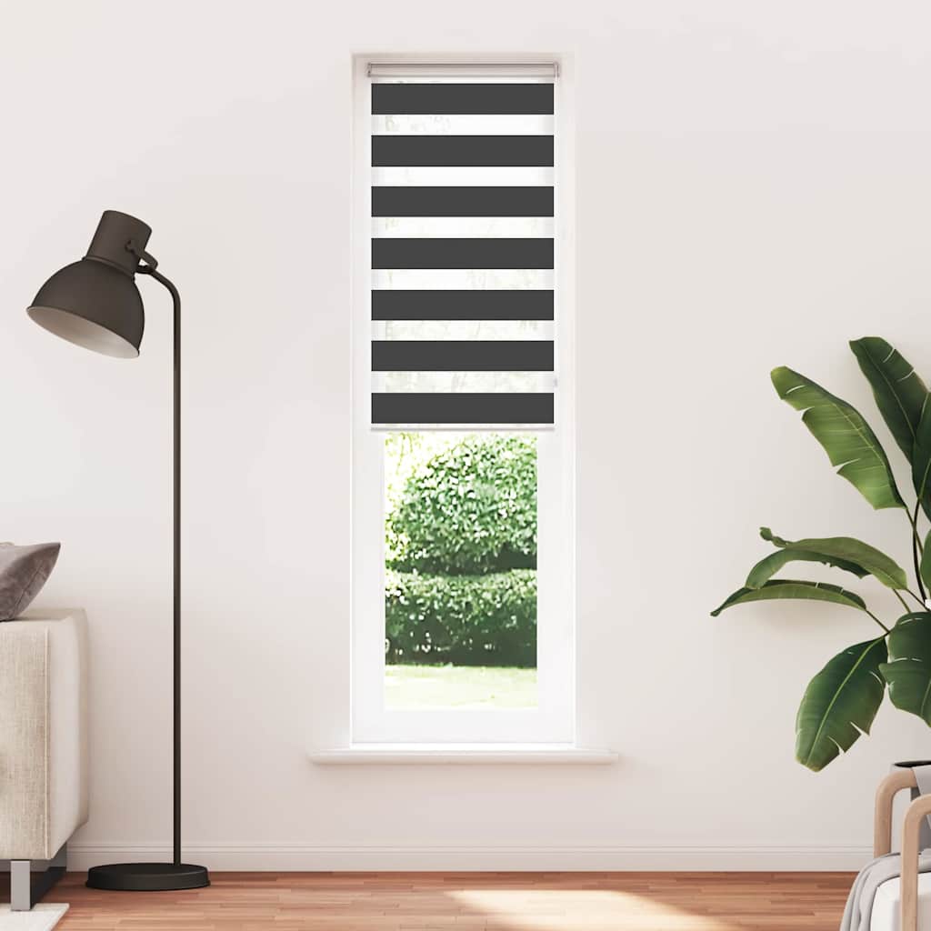 Store double noir 65x200 cm largeur tissu 60,9 cm polyester