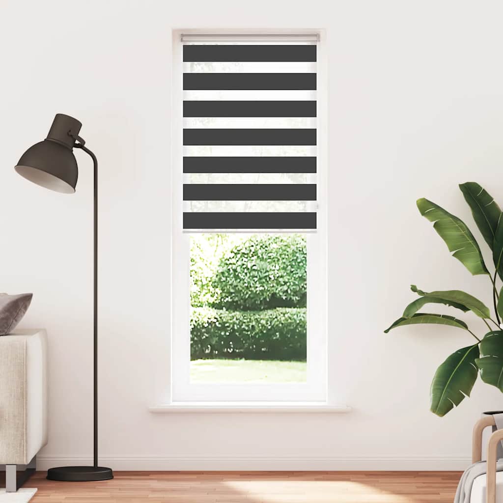 Store double noir 90x200 cm largeur tissu 85,9 cm polyester