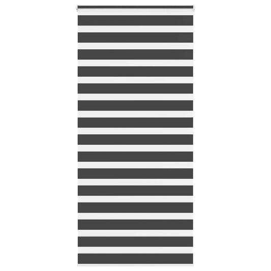 Double Roller Blind Black 100x200 cm Fabric Width 95.9 cm Polyester
