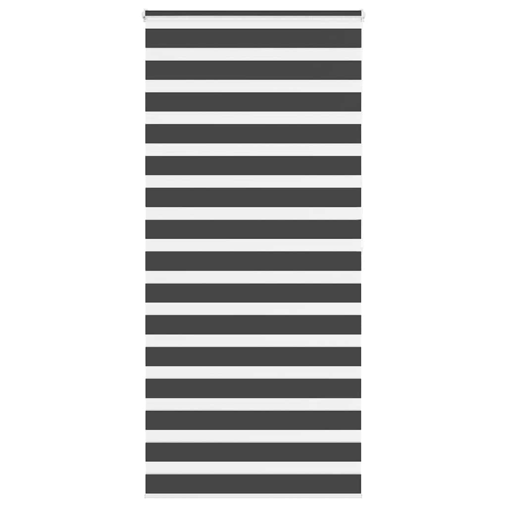 Store enrouleur double noir 110x200 cm largeur tissu 105,9 cm polyester