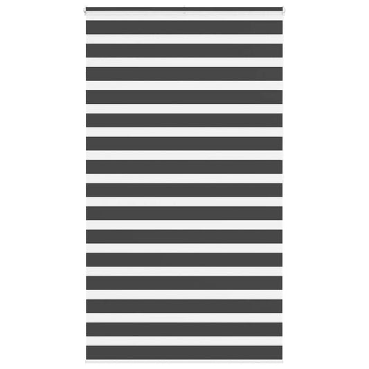 Double Roller Blind Black 125x200 cm Fabric Width 120.9 cm Polyester