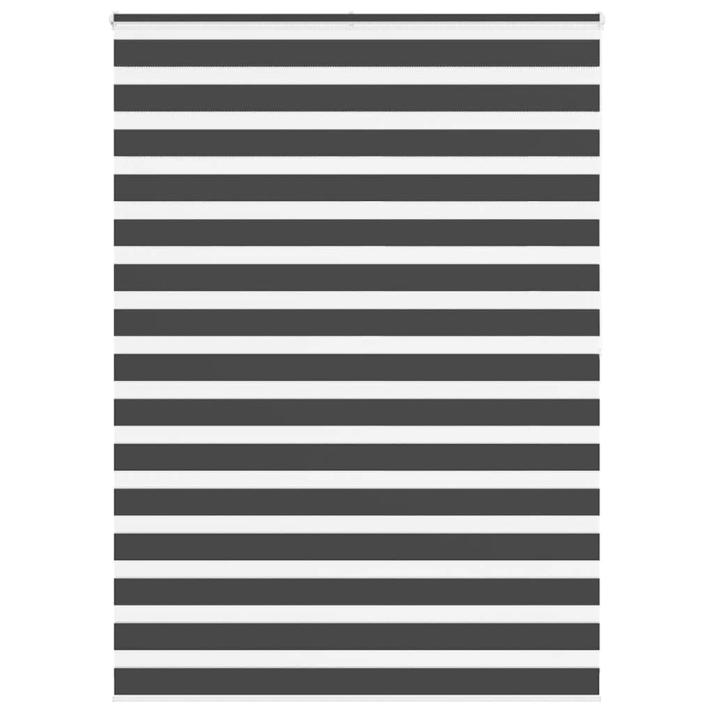 Doppelrollo Schwarz 160x200 cm Stoffbreite 155,9 cm Polyester