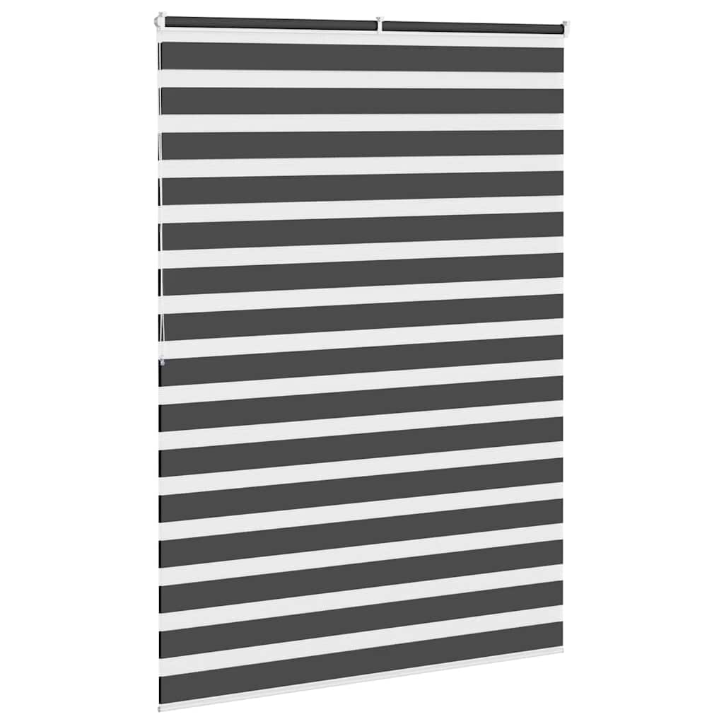 Doppelrollo Schwarz 160x200 cm Stoffbreite 155,9 cm Polyester
