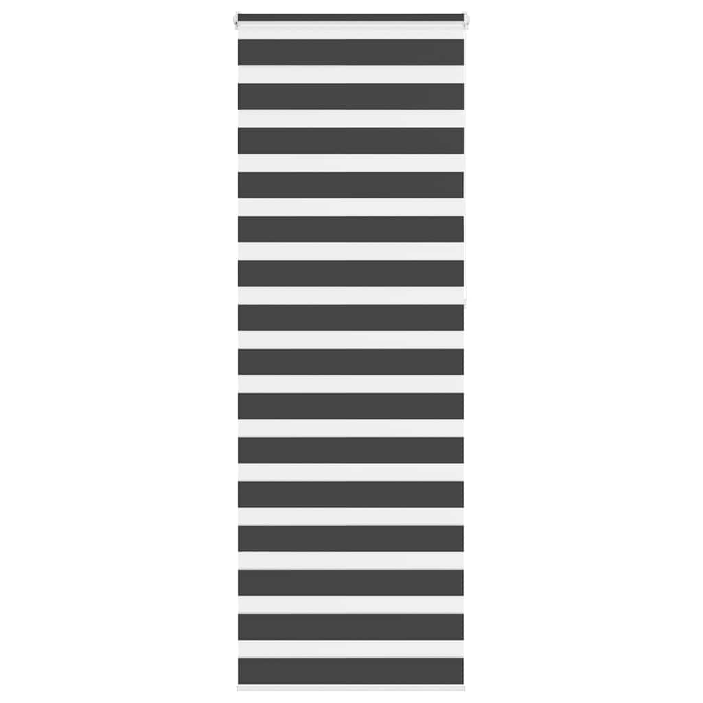 Doppelrollo Schwarz 70x230 cm Stoffbreite 65,9 cm Polyester