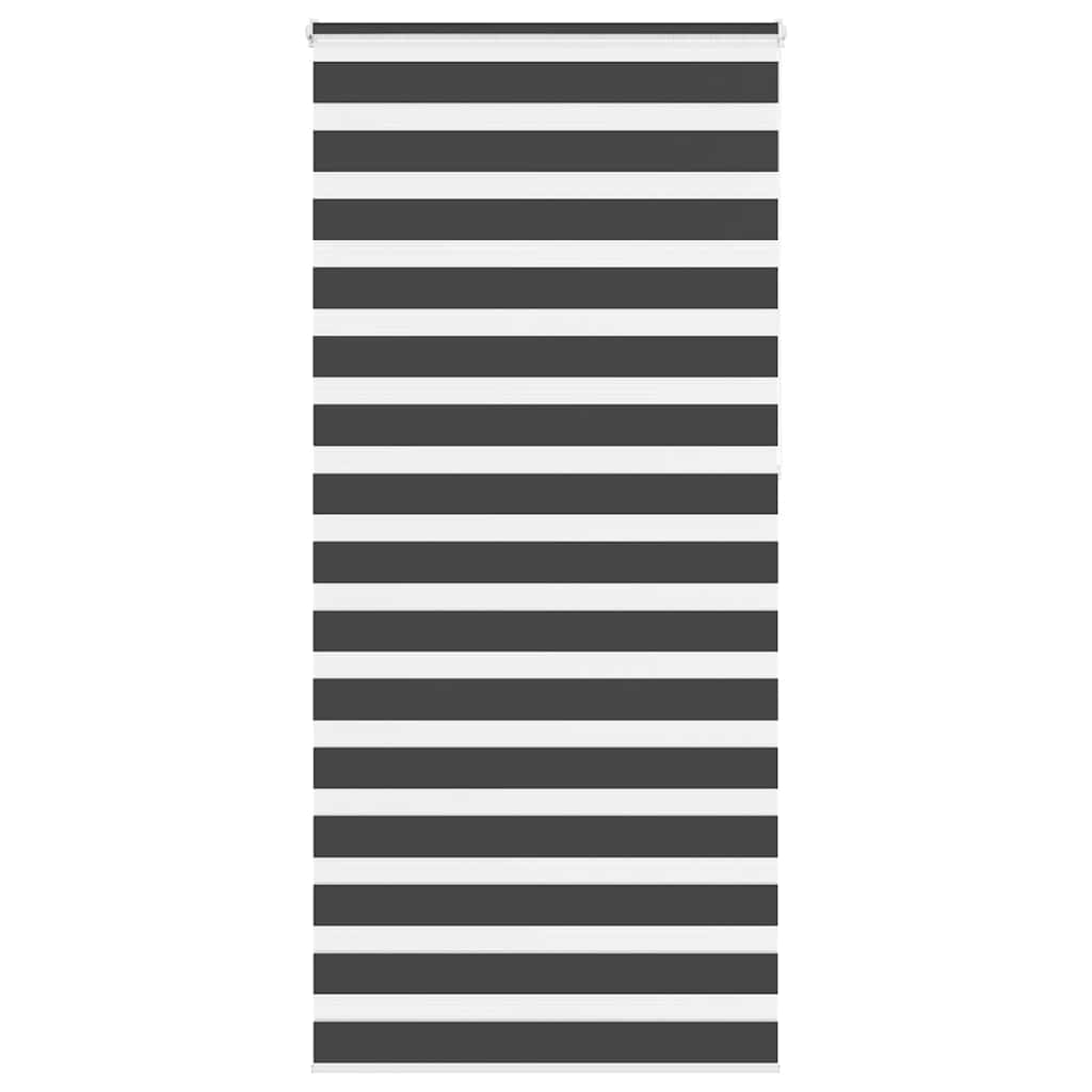 Doppelrollo Schwarz 110x230 cm Stoffbreite 105,9 cm Polyester