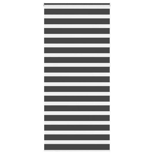 Double Roller Blind Black 115x230 cm Fabric Width 110.9 cm Polyester