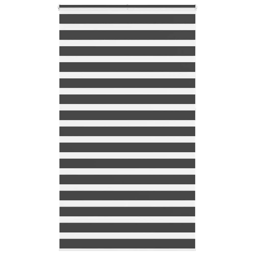 Doppelrollo Schwarz 135x230 cm Stoffbreite 130,9 cm Polyester