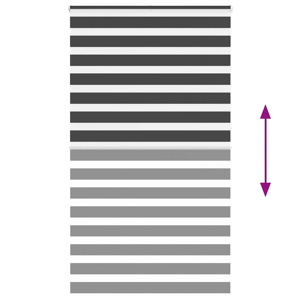 Doppelrollo Schwarz 135x230 cm Stoffbreite 130,9 cm Polyester