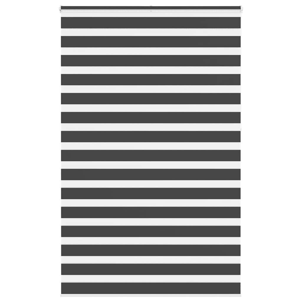 Doppelrollo Schwarz 140x230 cm Stoffbreite 135,9 cm Polyester