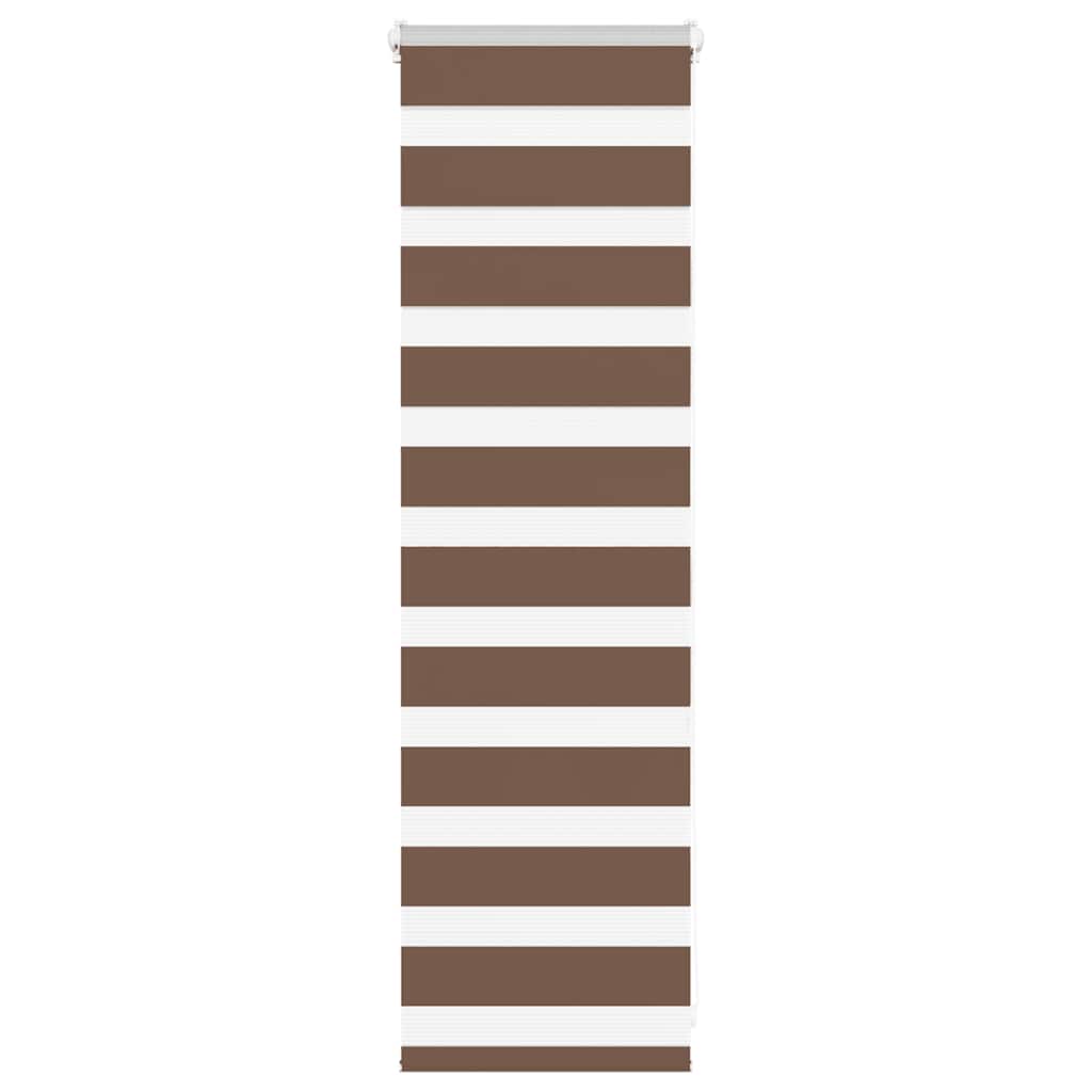Store enrouleur double marron 45x100 cm largeur tissu 40,9 cm polyester