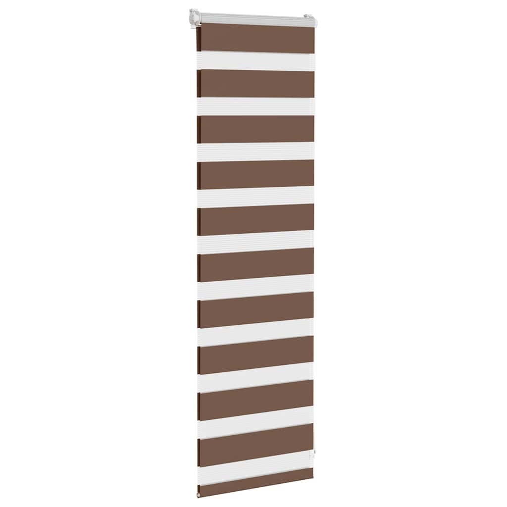 Store enrouleur double marron 45x100 cm largeur tissu 40,9 cm polyester