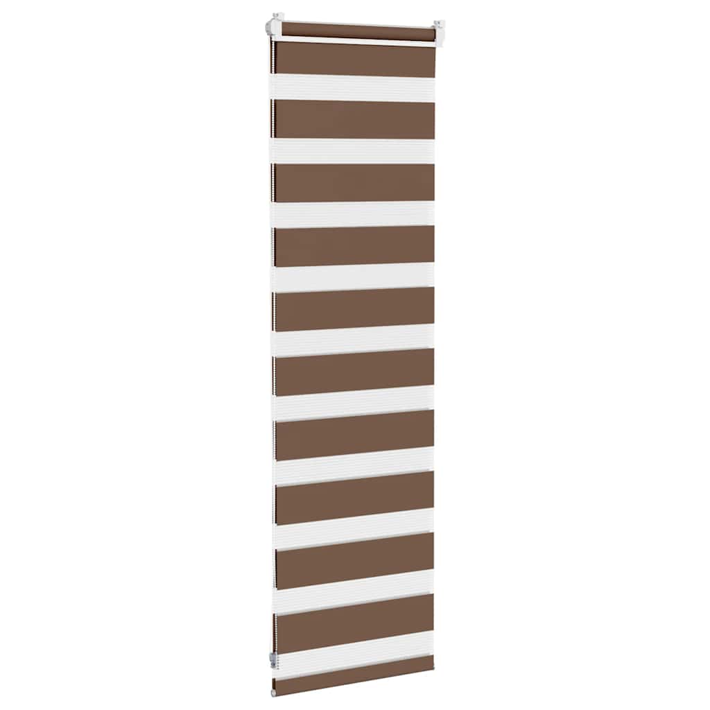 Store enrouleur double marron 45x100 cm largeur tissu 40,9 cm polyester