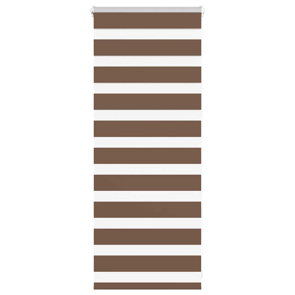 Store enrouleur double marron 60x100 cm largeur tissu 55,9 cm polyester
