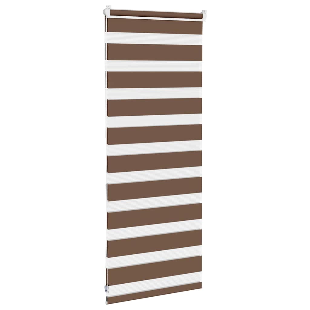 Store enrouleur double marron 60x100 cm largeur tissu 55,9 cm polyester