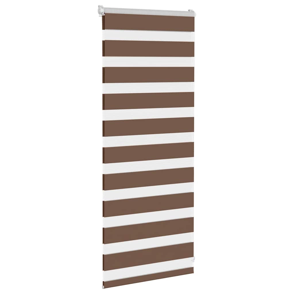 Store enrouleur double marron 60x100 cm largeur tissu 55,9 cm polyester