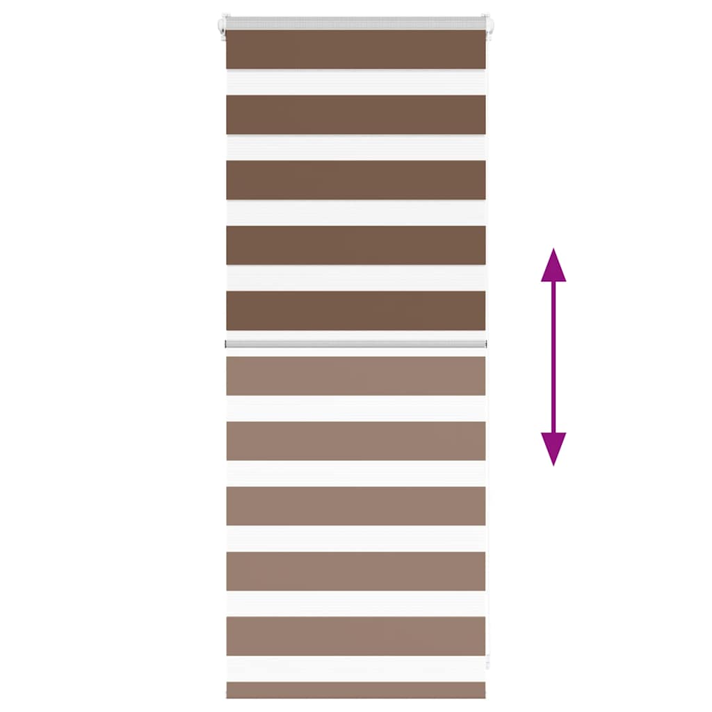 Store double marron 65x100 cm largeur du tissu 60,9 cm polyester