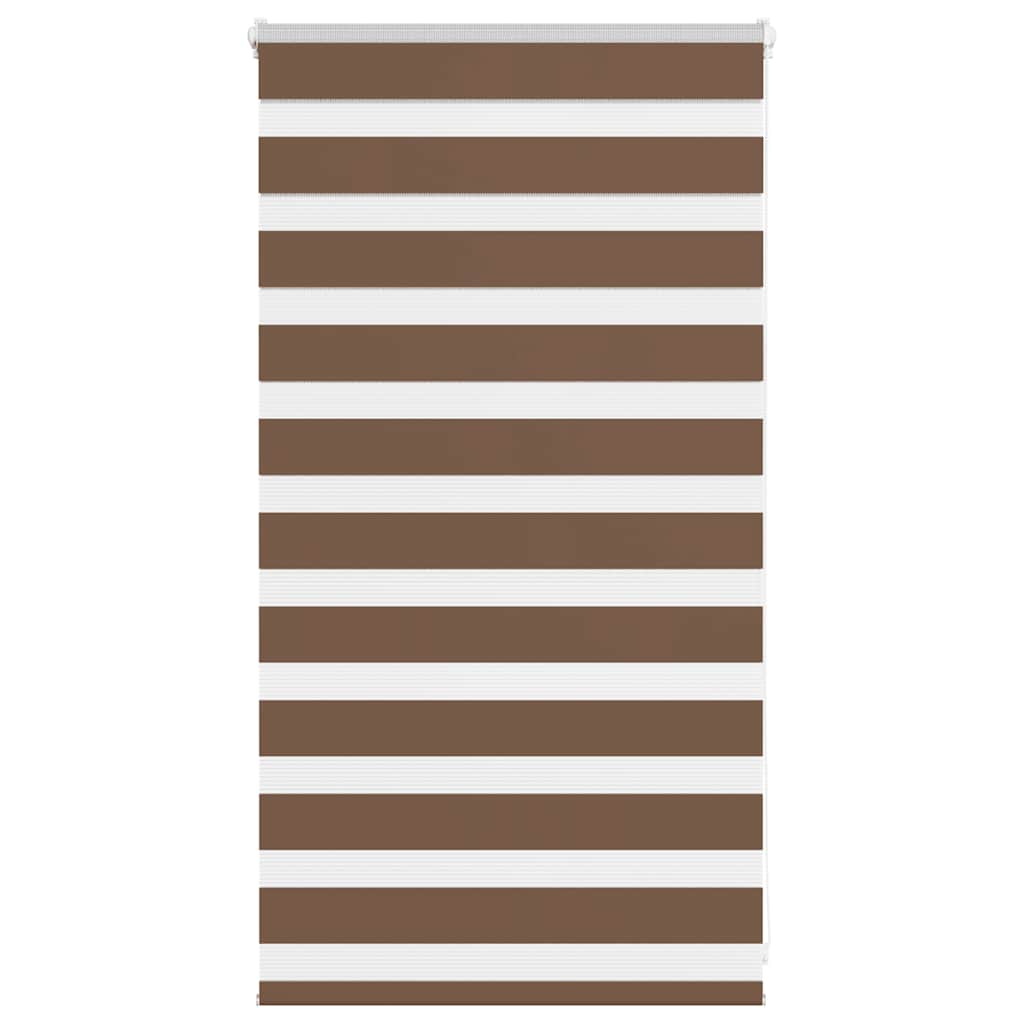 Store enrouleur double marron 80x100 cm largeur tissu 75,9 cm polyester