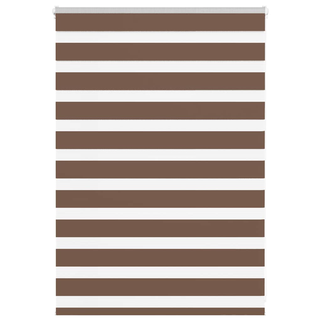 Store enrouleur double marron 100x100 cm Largeur du tissu 95,9 cm Polyester