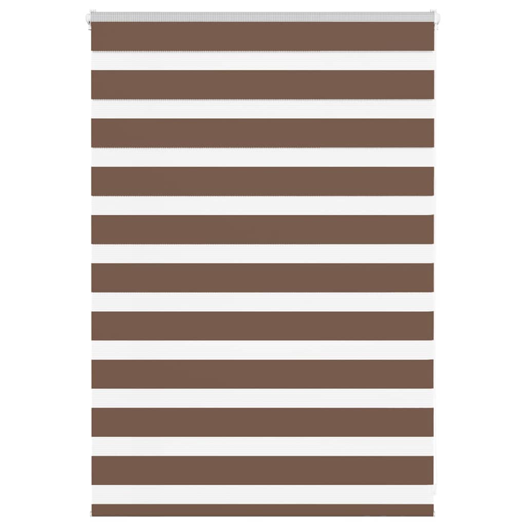 Store enrouleur double marron 105x100 cm largeur tissu 100,9 cm Polyester