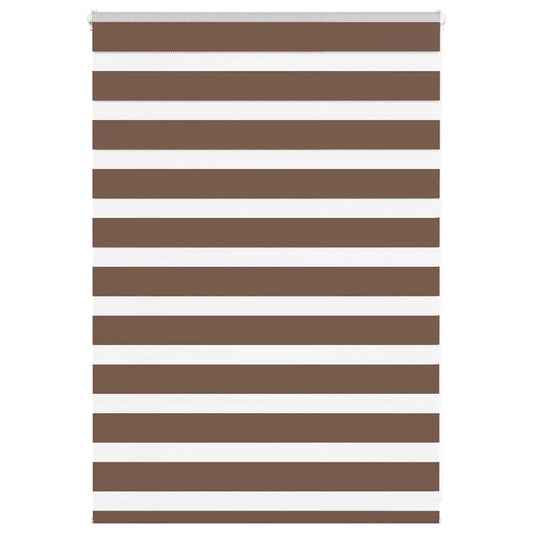Double Roller Blind Brown 105x100 cm Fabric Width 100.9 cm Polyester