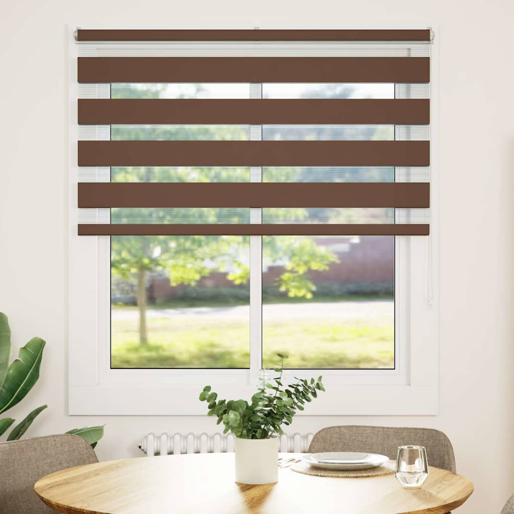 Doppelrollo Braun 125x100 cm Stoffbreite 120,9 cm Polyester