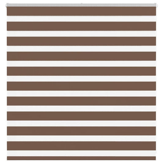 Dual Roller Blind Brown 140x100 cm Fabric width 135.9 cm Polyester
