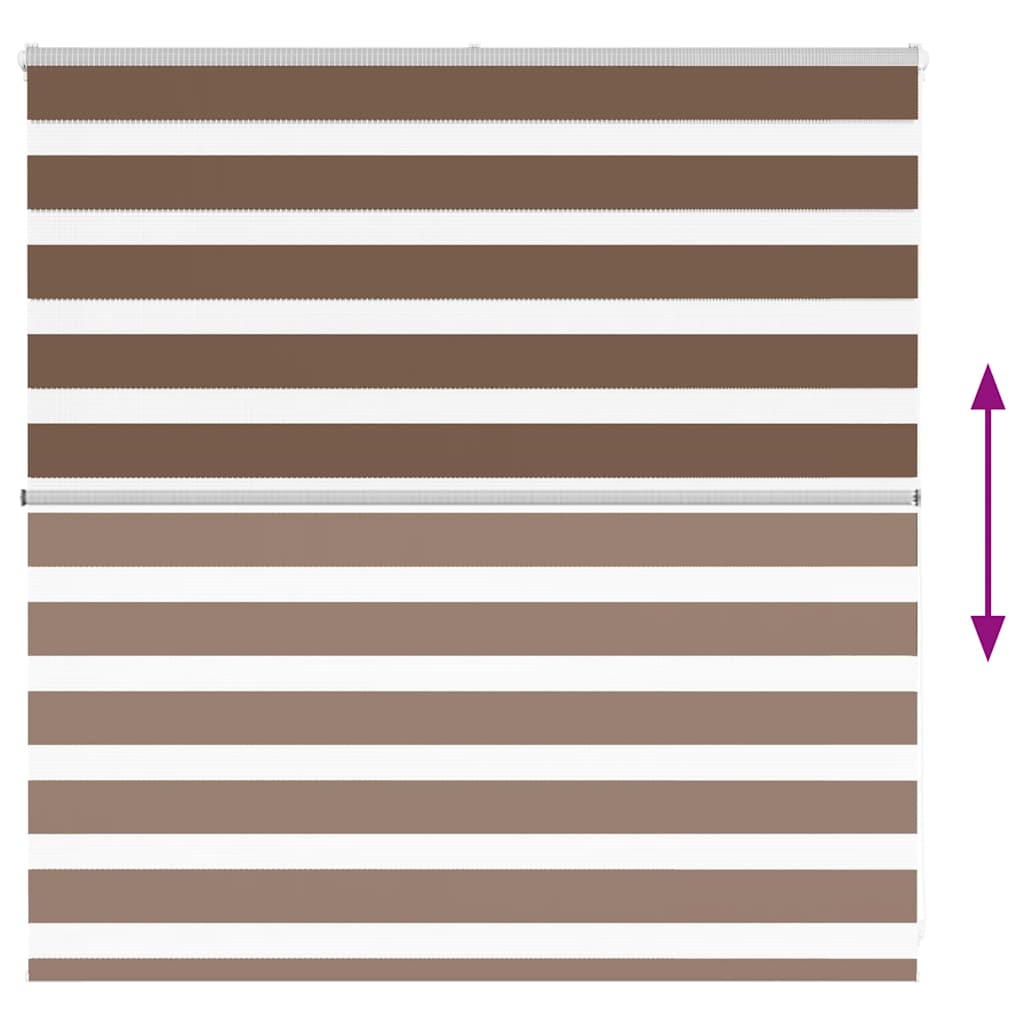 Store double enrouleur marron 140x100 cm Largeur du tissu 135,9 cm Polyester