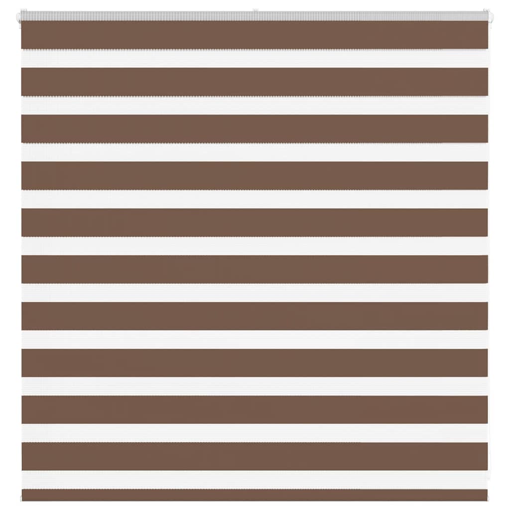 Store enrouleur double marron 145x100 cm Largeur du tissu 140,9 cm Polyester