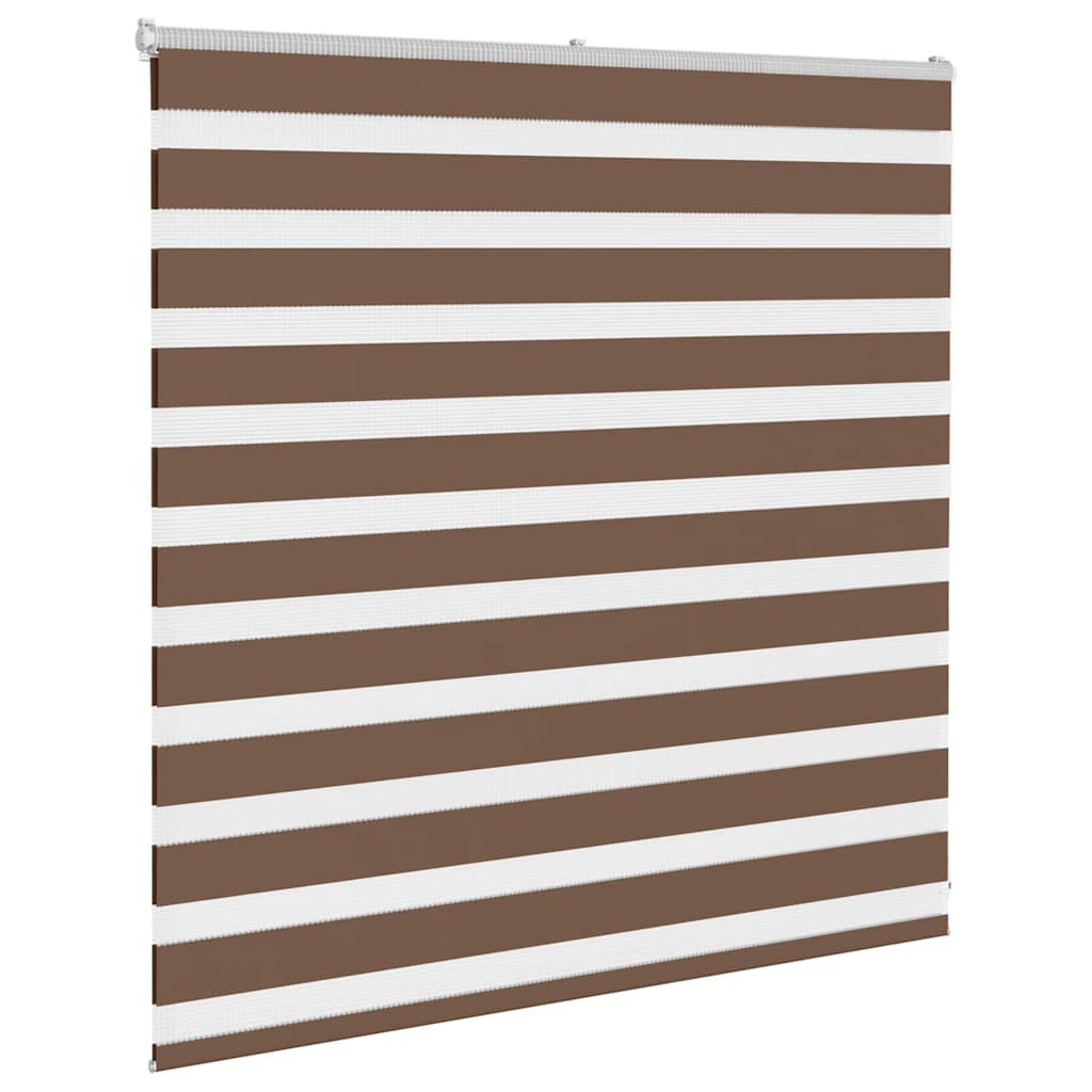 Store enrouleur double marron 145x100 cm Largeur du tissu 140,9 cm Polyester