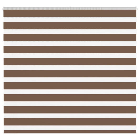 Double Roller Blind Brown 155x100 cm Fabric Width 150.9 cm Polyester