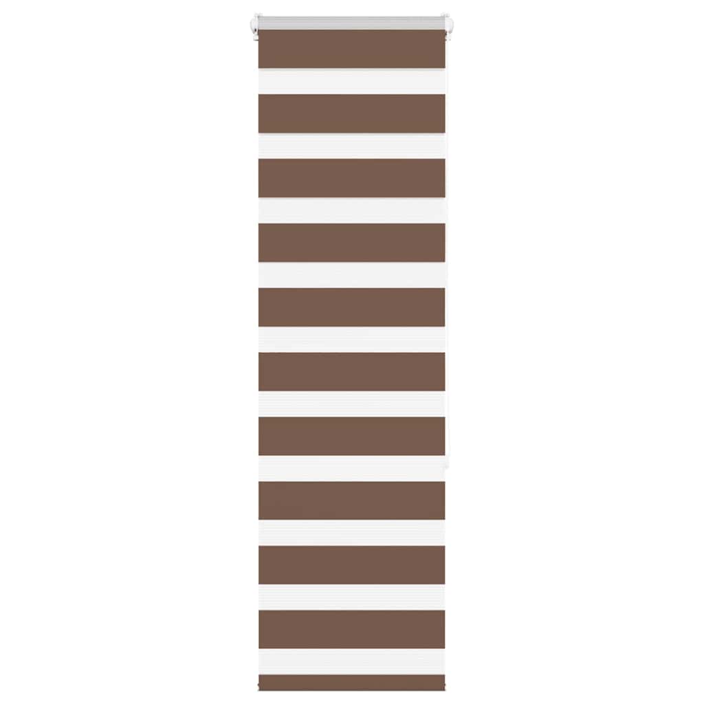 Store double enrouleur marron 40x150 cm largeur du tissu 35,9 cm polyester