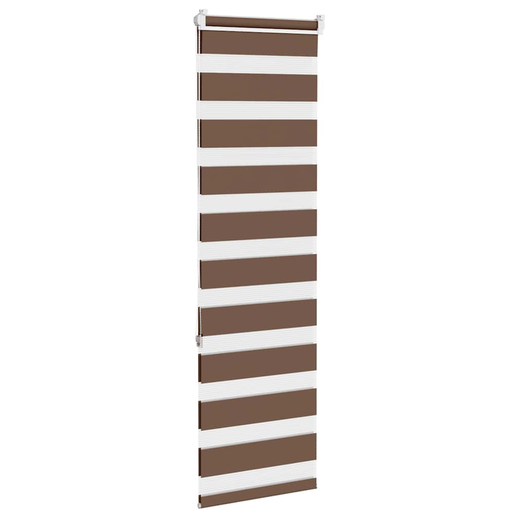 Store double enrouleur marron 40x150 cm largeur du tissu 35,9 cm polyester