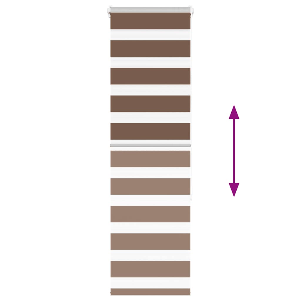 Store double enrouleur marron 40x150 cm largeur du tissu 35,9 cm polyester