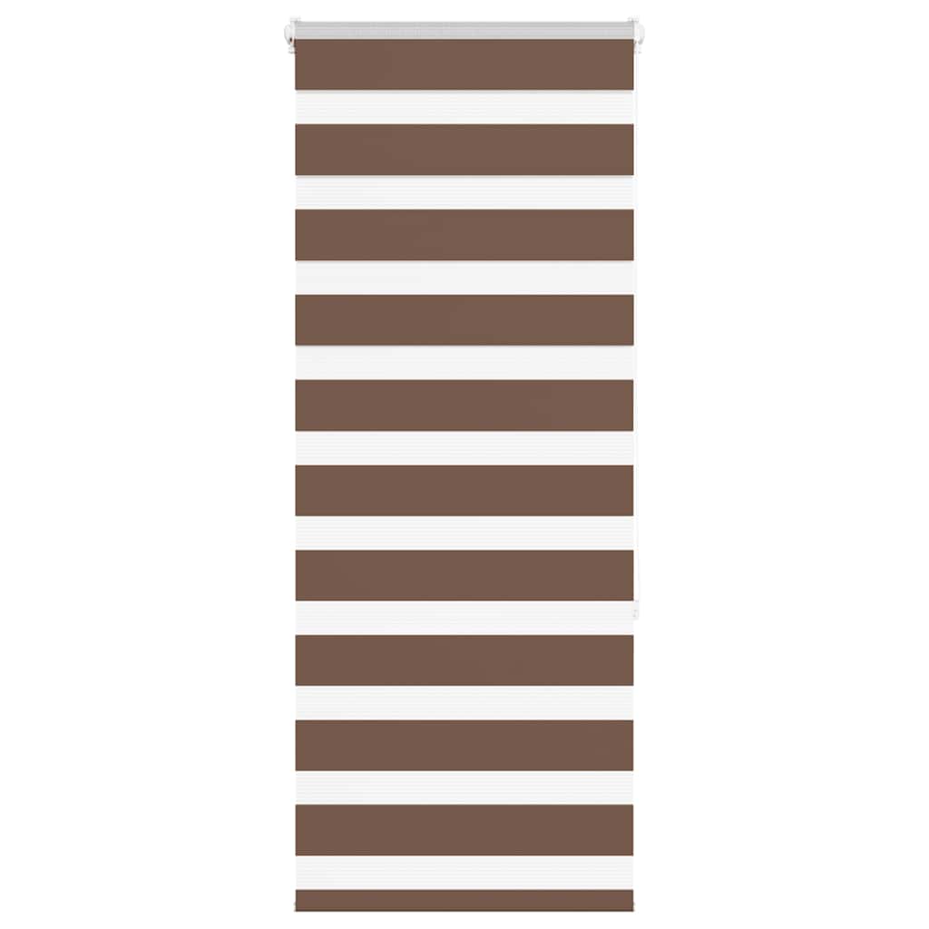Double store enrouleur marron 55x150 cm Largeur du tissu 50,9 cm Polyester