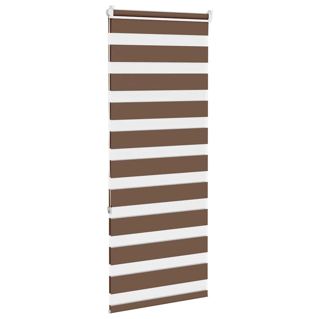 Double store enrouleur marron 55x150 cm Largeur du tissu 50,9 cm Polyester