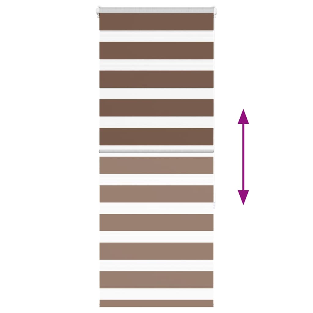 Double store enrouleur marron 55x150 cm Largeur du tissu 50,9 cm Polyester