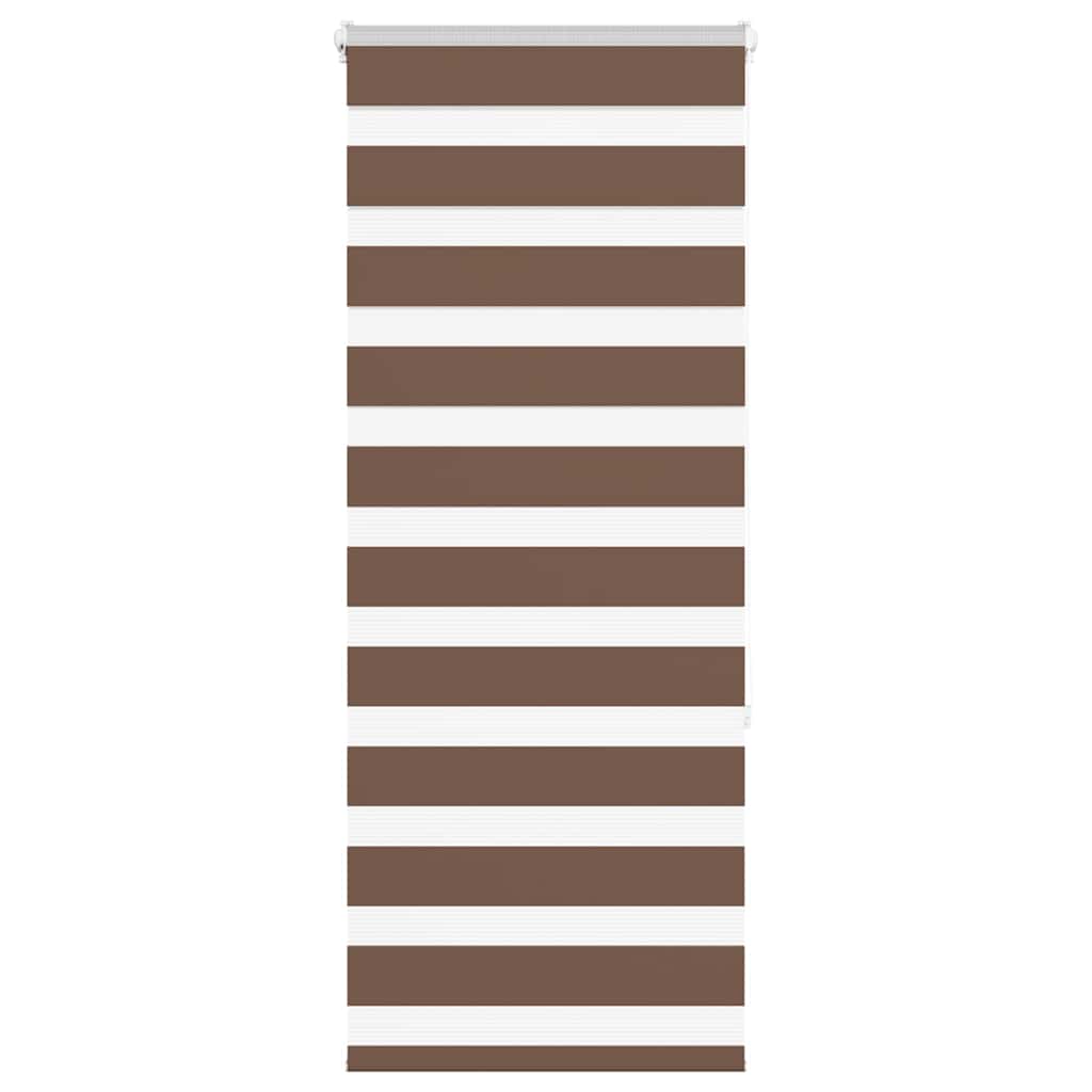 Store enrouleur double marron 60x150 cm Largeur du tissu 55,9 cm Polyester