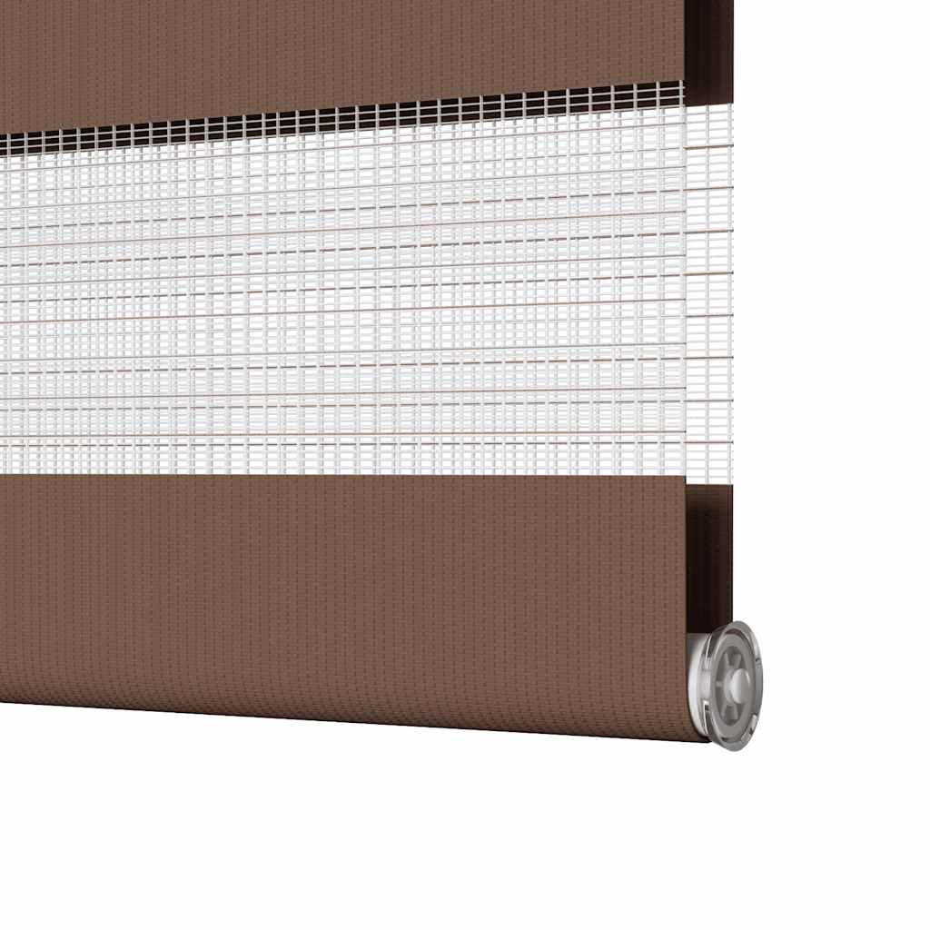 Dual Roller Blind Brown 65x150 cm Fabric width 60.9 cm Polyester