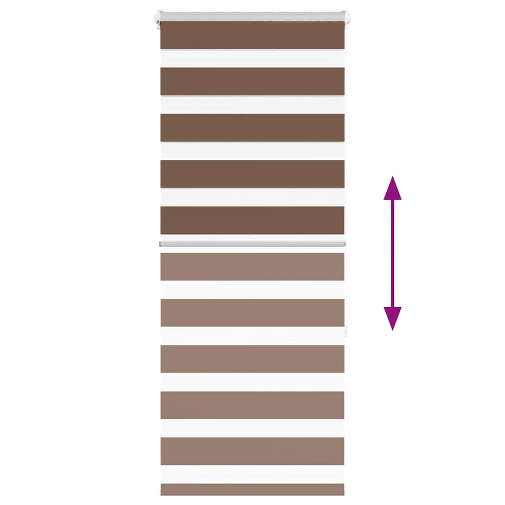 Dual Roller Blind Brown 65x150 cm Fabric width 60.9 cm Polyester