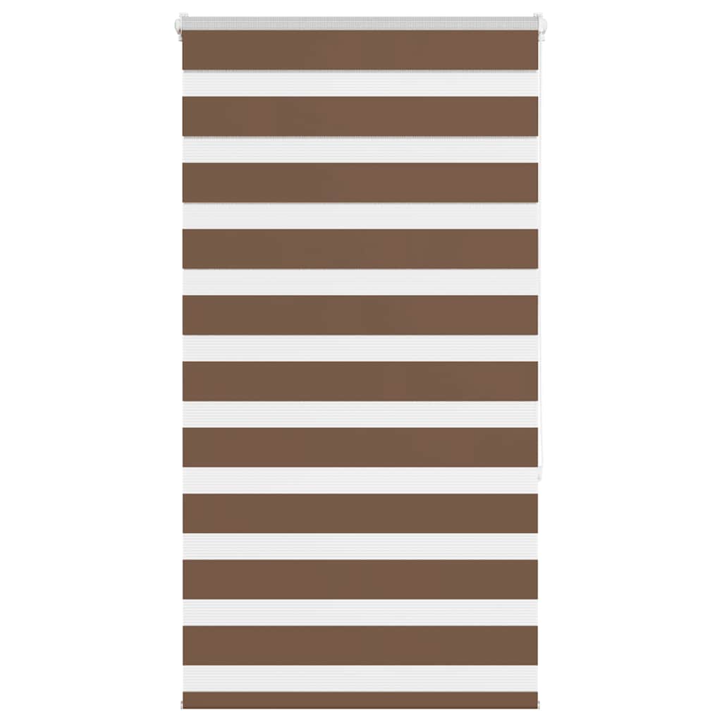 Double Roller Blind Brown 85x150 cm Fabric Width 80.9 cm Polyester