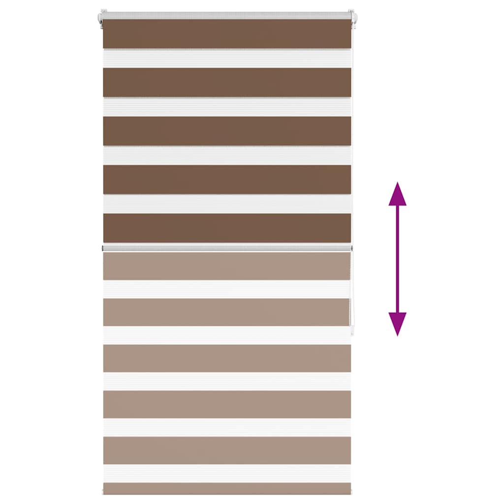 Double Roller Blind Brown 85x150 cm Fabric Width 80.9 cm Polyester