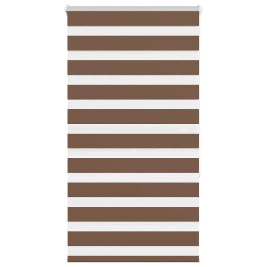 Double Roller Blind Brown 90x150 cm Fabric width 85.9 cm Polyester