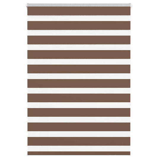 Double Roller Blind Brown 95x150 cm Fabric Width 90.9 cm Polyester