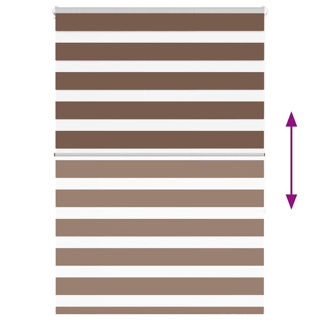 Store double marron 95x150 cm largeur tissu 90,9 cm polyester