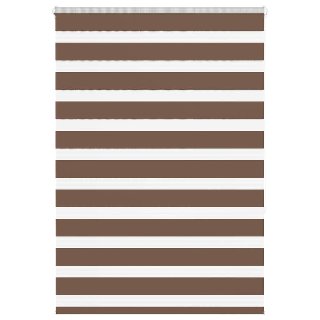 Double Roller Blind Brown 100x150 cm Fabric Width 95.9 cm Polyester