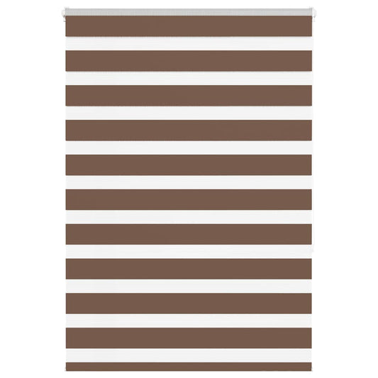 Double Roller Blind Brown 100x150 cm Fabric Width 95.9 cm Polyester