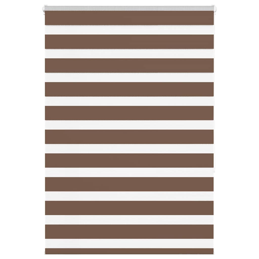 Store enrouleur double marron 110x150 cm largeur du tissu 105,9 cm polyester