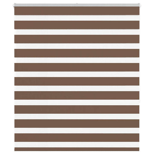 Store enrouleur double marron 125x150 cm largeur du tissu 120,9 cm polyester